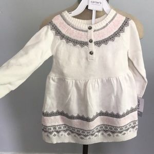 Carter’s baby girl knitted dress with under pants